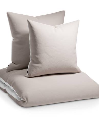 Sleepwise Soft Wonder-Edition, posteľná bielizeň, 155 x 200 cm, taupe/biela