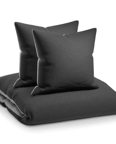 Sleepwise Soft Wonder-Edition, posteľná bielizeň, tmavosivá/svetlosivá, 155 x 200 cm, 80 x 80 cm