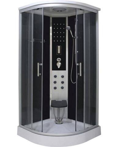 Parný Sprchovací Kút Relax Chróm / Čierna Š: 90cm