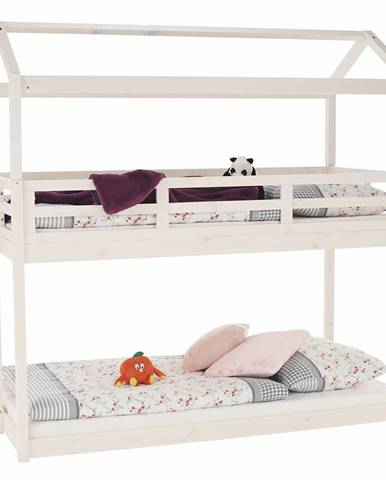 Montessori poschodová posteľ biela 90x200 ZEFIRE P1 poškodený tovar