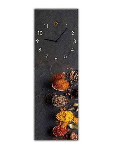 Nástenné hodiny Styler Glassclock Spices, 20 × 60 cm