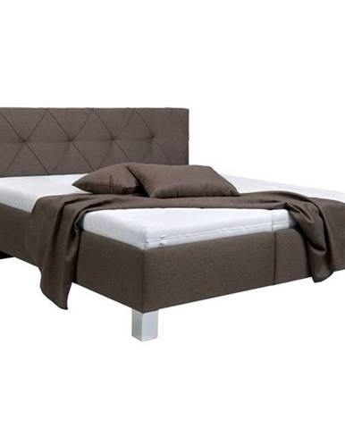 Čalúnená posteľ AFRODITE hnedá, 180x200 cm