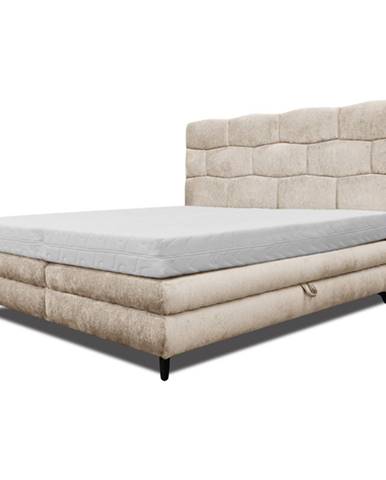 Čalúnená posteľ PLAVA béžová, 140x200 cm