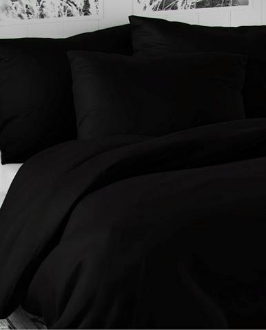 Kvalitex Saténové obliečky Luxury Collection čierna, 200 x 200 cm, 2 ks 70 x 90 cm