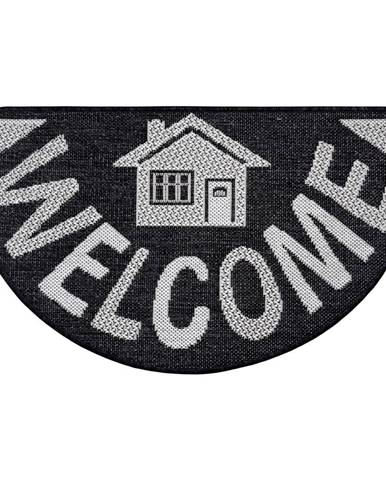 Antracitovosivá rohožka Hanse Home Weave Big Welcome, 50 x 80 cm
