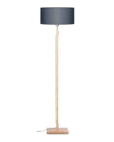 Stojacia lampa s tmavosivým tienidlom a konštrukciou z bambusu Good&Mojo Fuji