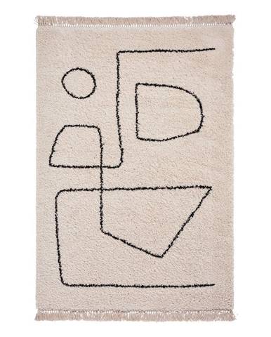 Čierno-biely koberec Think Rugs Boho, 120 x 170 cm