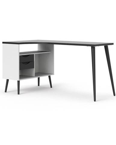 Pracovný stôl s čiernou doskou 145x81 cm Oslo - Tvilum