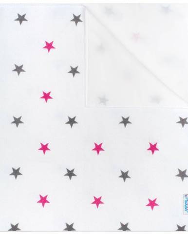 New Baby Nepremokavá flanelová podložka Hviezdičky  ružová, 57 x 47 cm