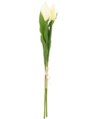 Umelá kytica tulipánov krémová, 50 cm