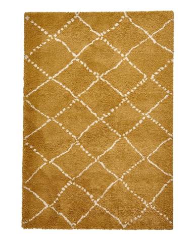 Horčicovožltý koberec Think Rugs Royal Nomadic, 120 × 170 cm