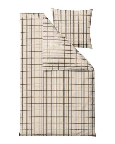 Béžové obliečky na jednolôžko z bio bavlny 140x200 cm Define - Södahl