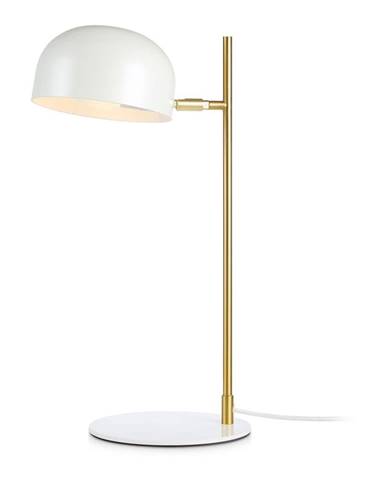 Biela stolová lampa so stojanom v medenej farbe Markslöjd Pose