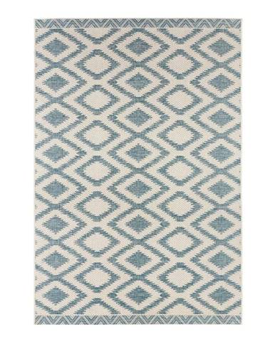 Modro-krémový vonkajší koberec NORTHRUGS Isle, 180 x 280 cm