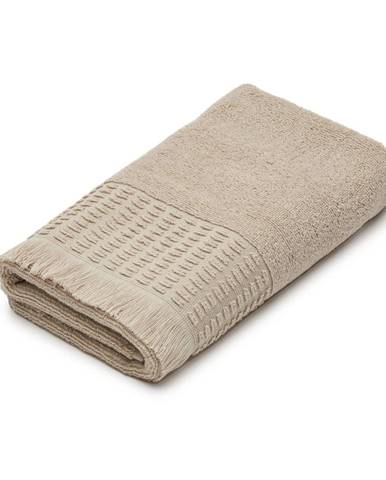 Béžový bavlnený uterák 50x90 cm Veta - Kave Home