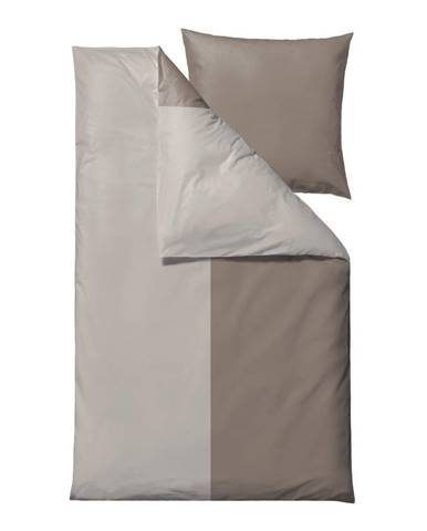 Hnedo-béžové obliečky na jednolôžko z bio bavlny 135x200 cm Touch - Södahl