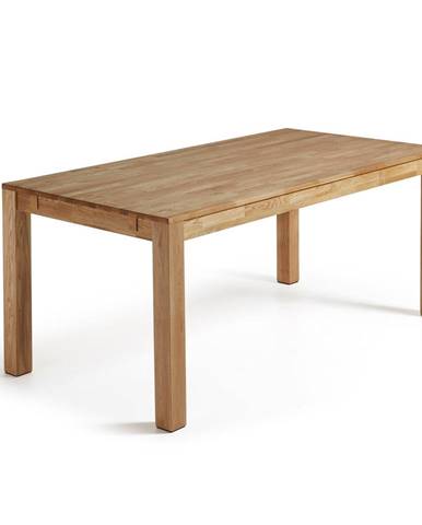 Jedálenský rozkladací stôl z dubového dreva Kave Home, 180 x 90 cm