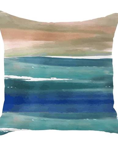 Modro-béžová obliečka na vankúš Mike & Co. NEW YORK Honey Coastal, 43 x 43 cm