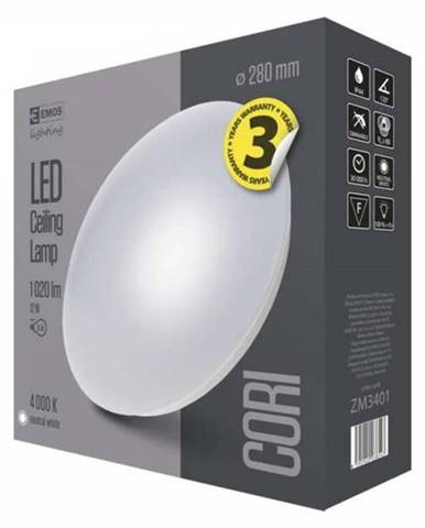 LED prisadené svietidlo Cori, kruh. biele 12W 1020lm IP44
