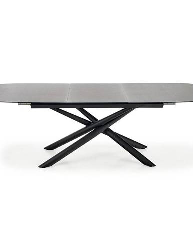 Stôl Capello 180/240 Sklo/Oceľ – Tmavé Popolavý/Čierna