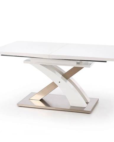 Stôl Sandor 160/220 Mdf/Oceľ – Biely