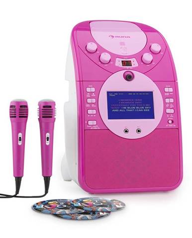 Auna ScreenStar, karaoke systém, kamera, CD, USB, SD, MP3, vrátane 2 mikrofónov, 3 x CD+G