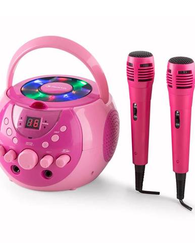 Auna SingSing, prenosný karaoke systém, LED, prevádzka na batérie, 2 x mikrofón