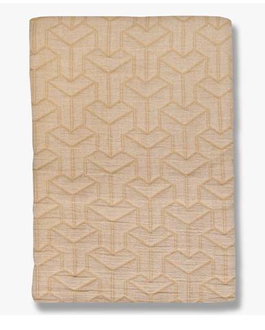 Béžová prikrývka z recyklovanej bavlny na dvojlôžko 250x250 cm Trio - Mette Ditmer Denmark