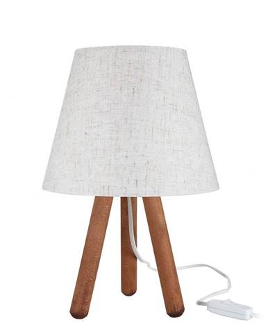 Stolová lampa s textilným tienidlom v bielo-prírodnej farbe (výška 33,5 cm) – Squid Lighting