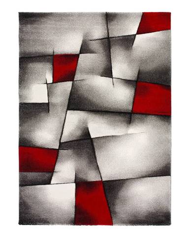 Červeno-sivý koberec Universal Malmo, 140 × 200 cm
