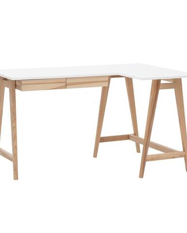 Pracovný stôl s bielou doskou 85x135 cm Luka - Ragaba