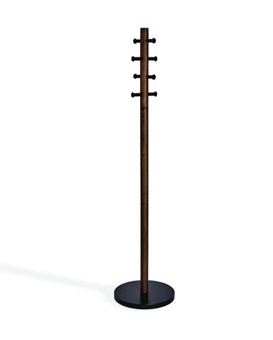 Čierny prírodný vešiak z kaučukového dreva Pillar - Umbra