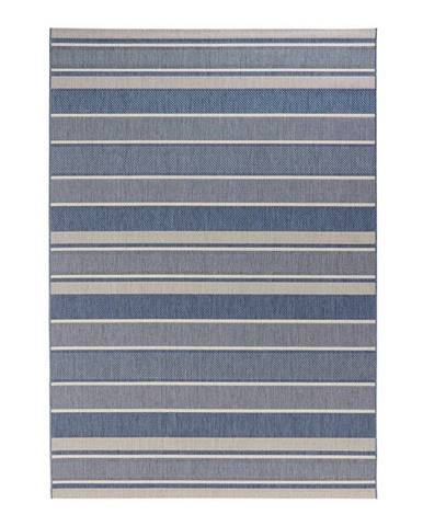 Modrý vonkajší koberec NORTHRUGS Strap, 120 x 170 cm
