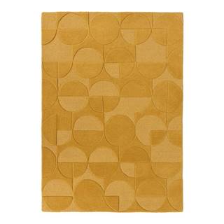 Žltý koberec z vlny Flair Rugs Gigi, 160 × 230 cm