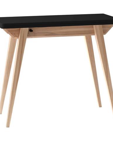 Prírodný konzolový stolík s čiernou doskou 45x90 cm Envelope - Ragaba