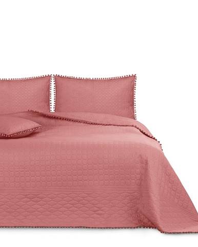 Ružová prikrývka na posteľ AmeliaHome Meadore, 170 x 270 cm