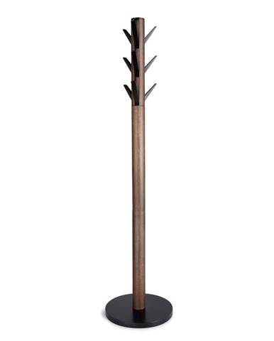 Čierny prírodný vešiak z kaučukového dreva Flapper - Umbra