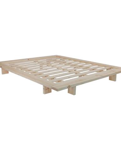 Dvojlôžková posteľ z borovicového dreva s roštom 140x200 cm Japan – Karup Design