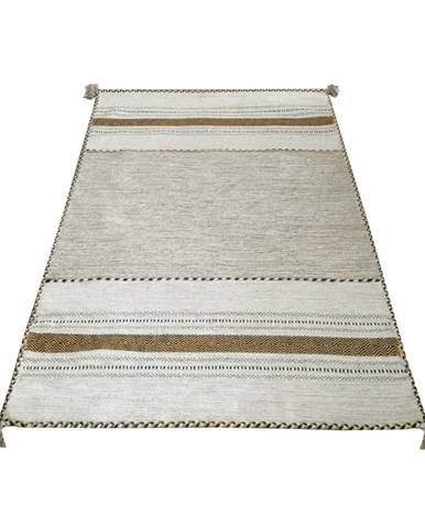Béžový bavlnený koberec Webtappeti Antique Kilim, 60 x 90 cm