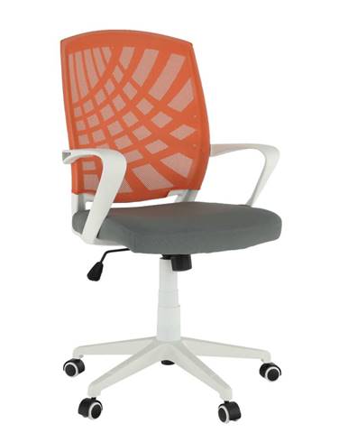 Kancelárske kreslo oranžová/sivá/biela VIDAL