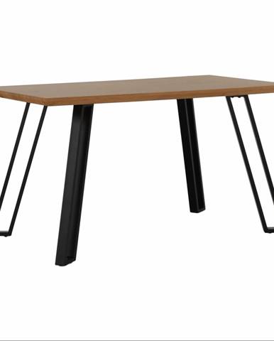 Jedálenský stôl dub/čierna 140x80 cm PEDAL