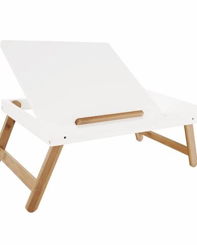 Príručný stolík na notebook/držiak na tablet biela/prírodný bambus MELTEN RP1 rozbalený tovar