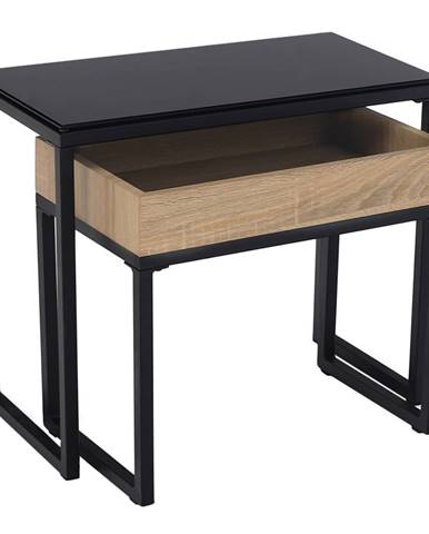 Dagor konferenčný stolík (2 ks) čierna