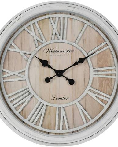 Nástenné hodiny Westminister, 50 x 5,5 cm, rímske číslice, MDF