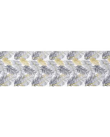 Behúň Listy biela, 150 x 40 cm