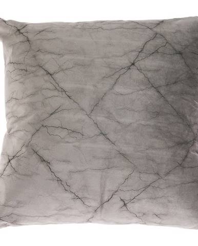 Dekoračný vankúš Mramor sivá, 45 x 45 cm