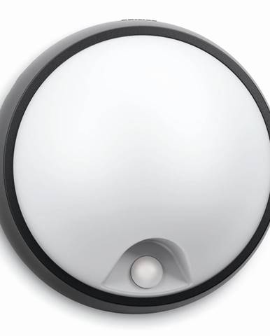 Philips 17318/30/16 Eagle Vonkajšie nástenné LED svietidlo s čidlom 17 cm, čierna