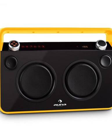 Auna Bebop Ghettoblaster, žltý, USB bluetooth AUX MIC