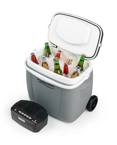 Auna Picknicker Trolley Music Cooler, chladiaci box, kufríkový, 36 l, BT reproduktor, šedý