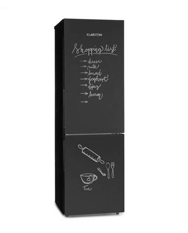Klarstein Miro XL, chladnička s mrazničkou, 180/69 l, F, tabuľová predná časť, čierna